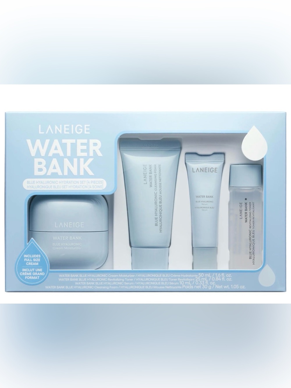 LANEIGE Water Bank Hydration Set 4pc BRAND NEW